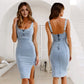 🍹Free Shipping🔥Women's U-neck Denim Elegant Slip Dress【Elasticity  , Comfortable】】