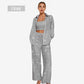 ✨Paillettenblazer en wijde broek voor dames (3-delige set)