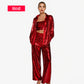 ✨Paillettenblazer en wijde broek voor dames (3-delige set)