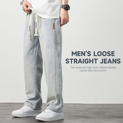 Herenloose rechte jeans