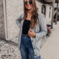 DAMES HERFST CASUAL LANGE MOUW KNOOP NAAR BENEDEN OPEN VOORZIJDE KABEL GEBREID VEST (KOPEN 2 GRATIS VERZENDING)