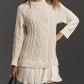 ✨DAMES CREWNECK KABELBREI TRUI MINI JURK (KOOP 2 GRATIS VERZENDING)