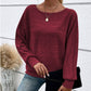 💜 LAATSTE DAG PROMOTIE - 50% KORTING 💜Effen gestreepte top met ronde hals en lange mouwen