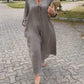 ✨👗Katoenen linnen jurk met V-hals - licht en comfortabel