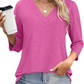 NIEUW🔥 Loszittende tops met V-hals en 3/4 mouwen voor dames