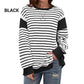 Stijlvolle Ronde Hals Gestreepte Kleurblok T-shirts