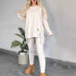 ✨Winteraanbieding💖Hoge-lage zoom trui met split & nauwsluitende broek