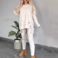 ✨Winteraanbieding💖Hoge-lage zoom trui met split & nauwsluitende broek