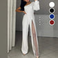 🎁Jumpsuits met één schouder en uitlopende schouderstukken van mesh