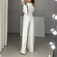 🎁Jumpsuits met één schouder en uitlopende schouderstukken van mesh
