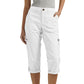 Effen Gekleurde Casual Cargo Capri Broek met Meerdere Zakken