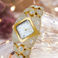 💎49% korting⌚Dames retro quartzhorloge met fonkelende strass steentjes