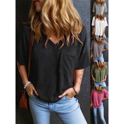 🔥 Zomerse retro vibes die je nodig hebt! Corduroy V-hals mouwloze top ✨