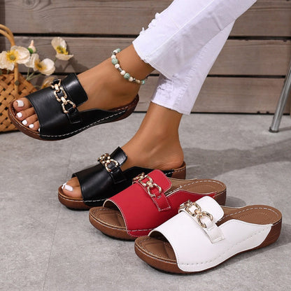 👡✨ sandalen met gouden gesp