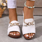 👡✨ sandalen met gouden gesp