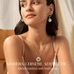Moderne Oosterse Stijl Bamboe Oorbellen en Ketting