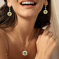Moderne Oosterse Stijl Bamboe Oorbellen en Ketting