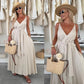 💜LAATSTE DAG PROMOTIE - 50% KORTING💜 Vrouwen Spaghetti Maxi Dress met Taillebandje