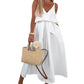 💜LAATSTE DAG PROMOTIE - 50% KORTING💜 Vrouwen Spaghetti Maxi Dress met Taillebandje