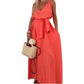 💜LAATSTE DAG PROMOTIE - 50% KORTING💜 Vrouwen Spaghetti Maxi Dress met Taillebandje