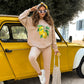 🍋Stijlvolle bedrukte hoodie en broek 2-delige set🍋