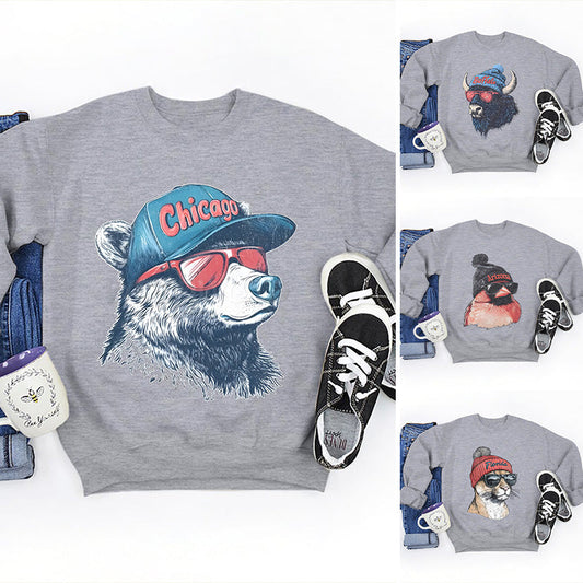 🔥Spirit Animal Football Graphic Sweatshirts - City Animal Sports Pullover