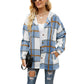 🍂Herfstuitverkoop 50% KORTING🔥Dames geruite fleece gevoerde hoodiejassen met knopen Warme jas