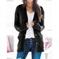 DAMES HERFST CASUAL LANGE MOUW KNOOP NAAR BENEDEN OPEN VOORZIJDE KABEL GEBREID VEST (KOPEN 2 GRATIS VERZENDING)