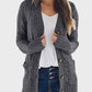 DAMES HERFST CASUAL LANGE MOUW KNOOP NAAR BENEDEN OPEN VOORZIJDE KABEL GEBREID VEST (KOPEN 2 GRATIS VERZENDING)