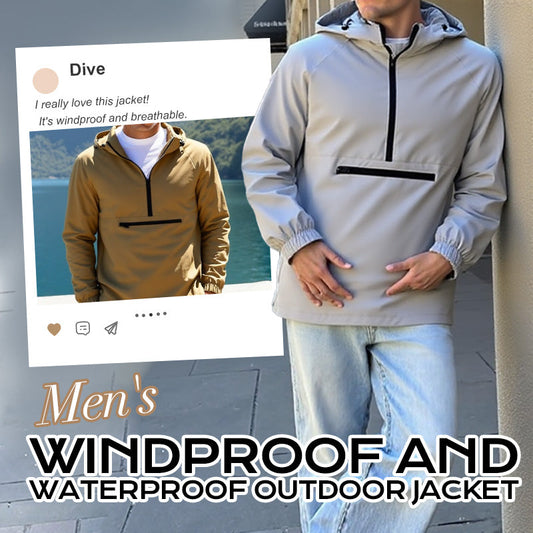 Wind- en waterdichte outdoorjas voor heren