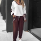 Color-Block Pullover Hoodie & Joggingbroek Set