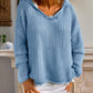 Dames Crochet Hollow Out Hooded Long Sleeve Tops