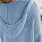 Dames Crochet Hollow Out Hooded Long Sleeve Tops