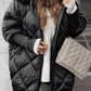 ✨Damesmode halflange parka 🧥 – Herfst- en wintermodel met gebreide mouwen en patchwork, flatterende pasvorm voor koude dagen