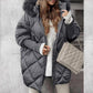 ✨Damesmode halflange parka 🧥 – Herfst- en wintermodel met gebreide mouwen en patchwork, flatterende pasvorm voor koude dagen