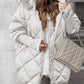 ✨Damesmode halflange parka 🧥 – Herfst- en wintermodel met gebreide mouwen en patchwork, flatterende pasvorm voor koude dagen