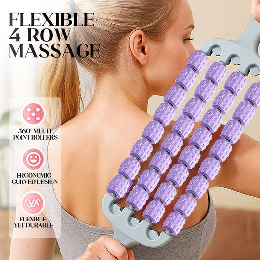 Flexibele 4-rijige massagestok Roller Stick