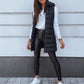 Dames jas met ritssluiting en lange puffer vest
