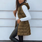 Dames jas met ritssluiting en lange puffer vest