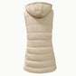 Dames jas met ritssluiting en lange puffer vest