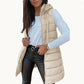 Dames jas met ritssluiting en lange puffer vest