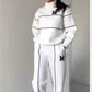 Casual sweatshirt 2-delige set met lijn