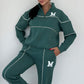 Casual sweatshirt 2-delige set met lijn