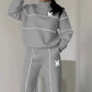 Casual sweatshirt 2-delige set met lijn