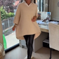 Dames top met lange mouwen en overhemdkraag