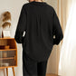 Oversized top met kraag en diepe V-hals voor dames
