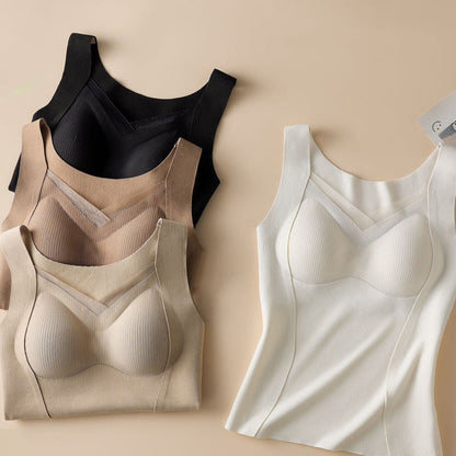 Naadloze thermische tanktop voor dames