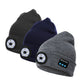 Afneembare LED-hoofdlamp Bluetooth Headset Knit Cap